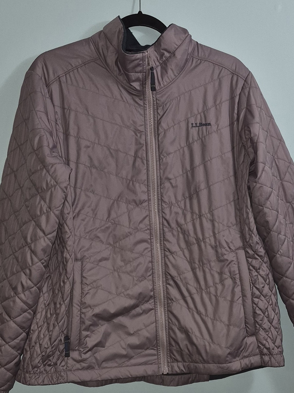 L.L. Bean Quilted Puffer Jacket in Mauve Pink
